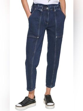 Karl Lagerfeld Dark Blue Relaxed Denim Jeans